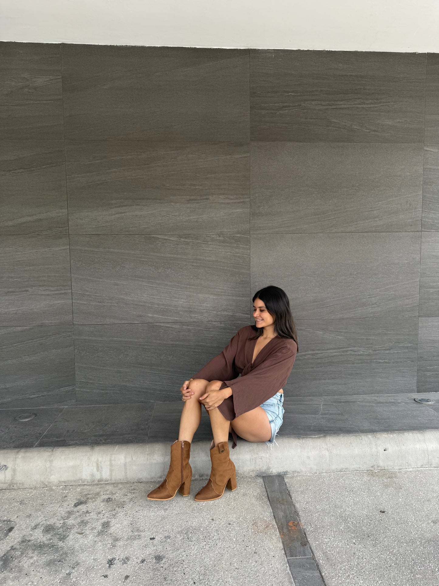 Bota vaquera camel