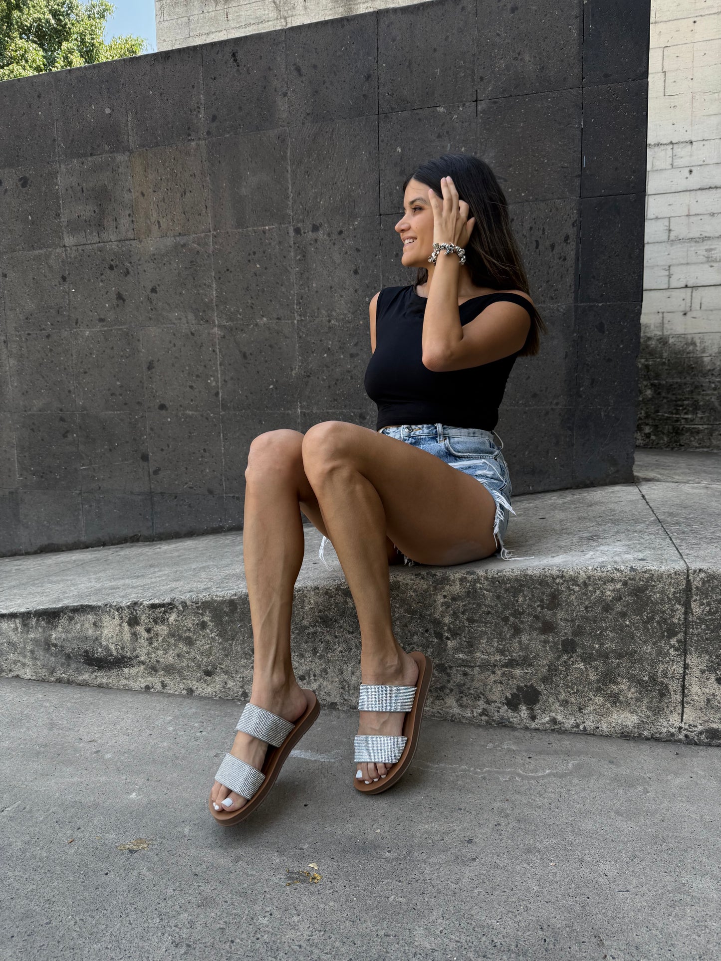 Sandalias Glow Plateado
