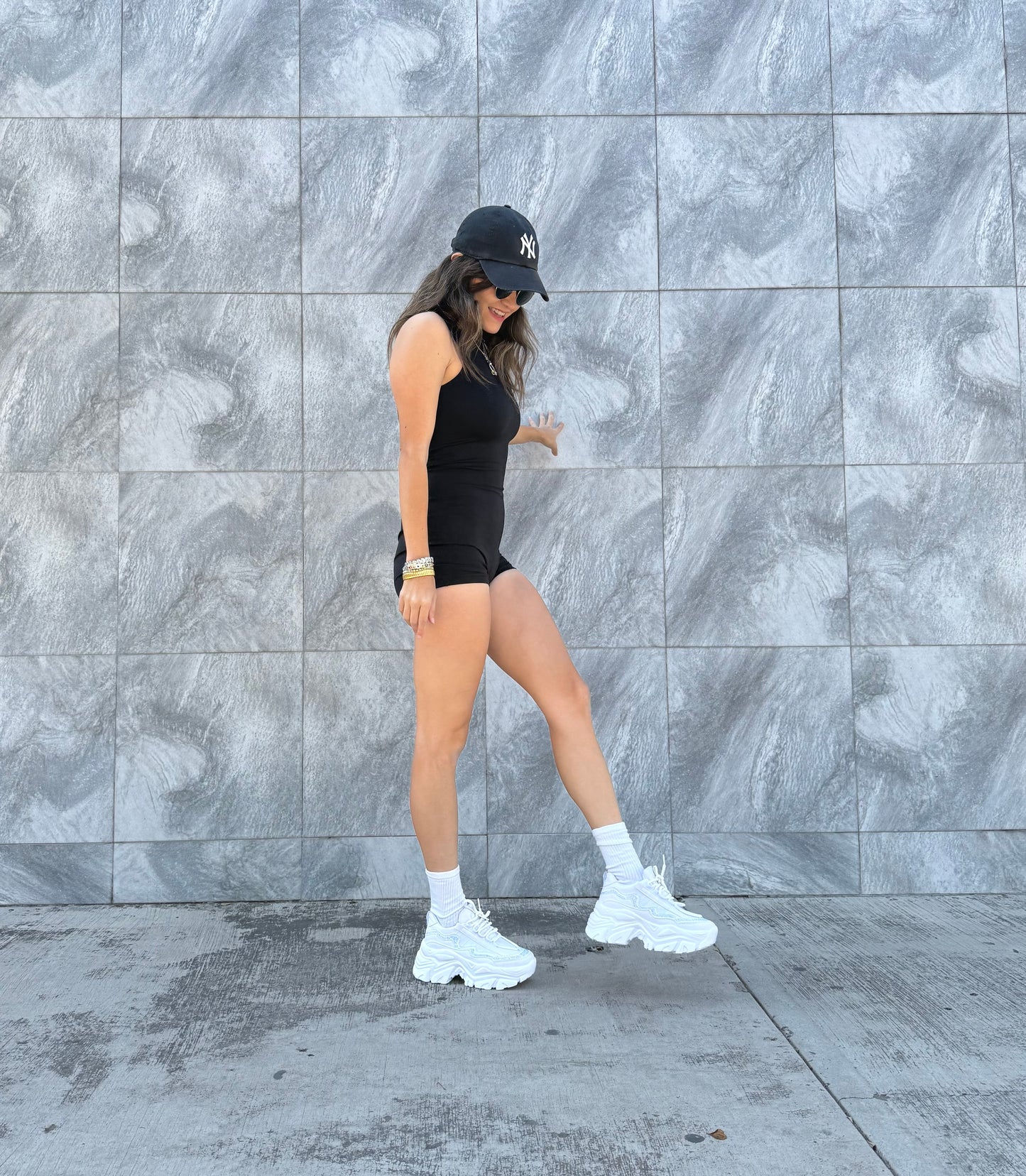 Tenis Chunky con brillos