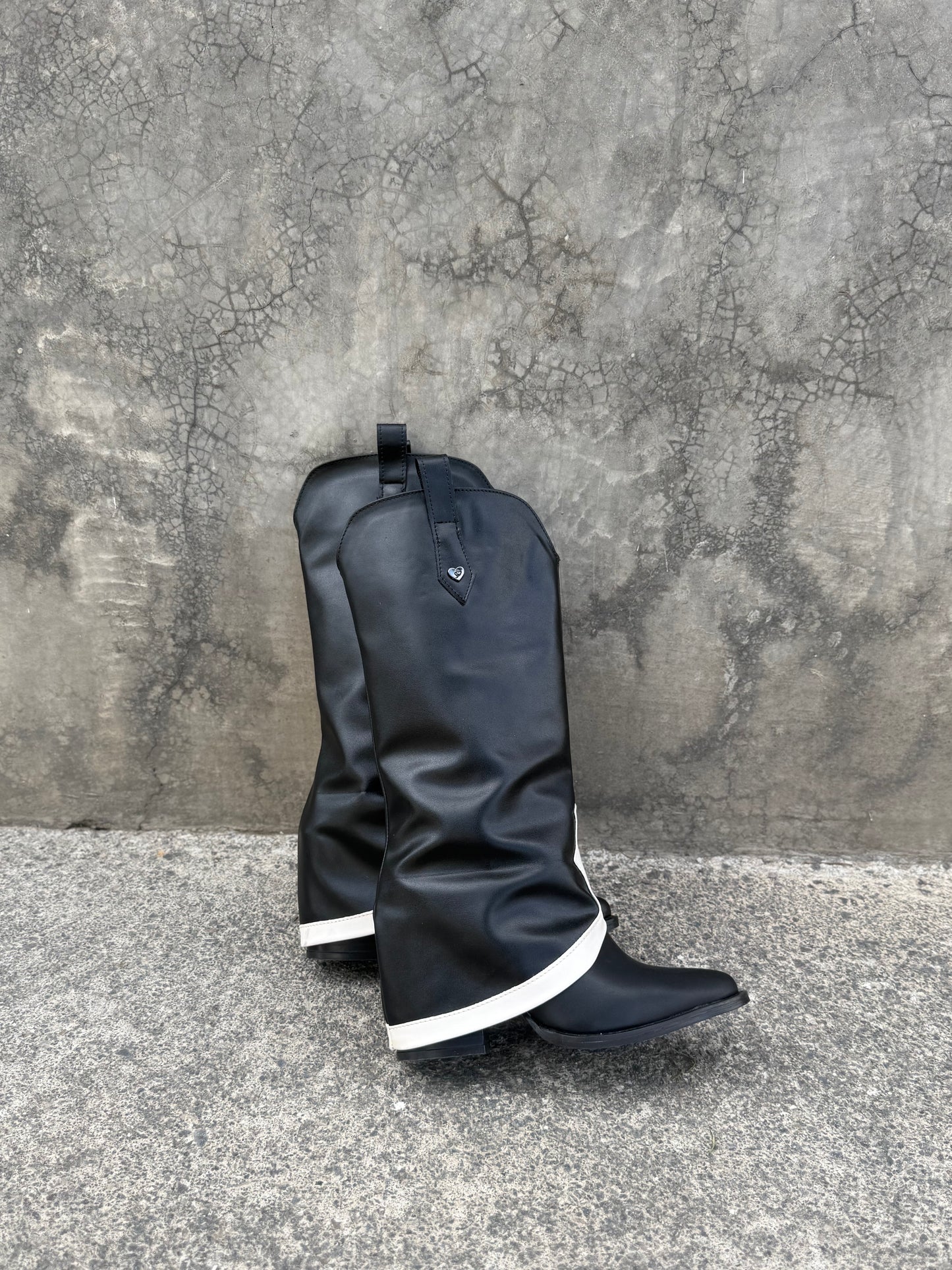 Bota cowboy combinada