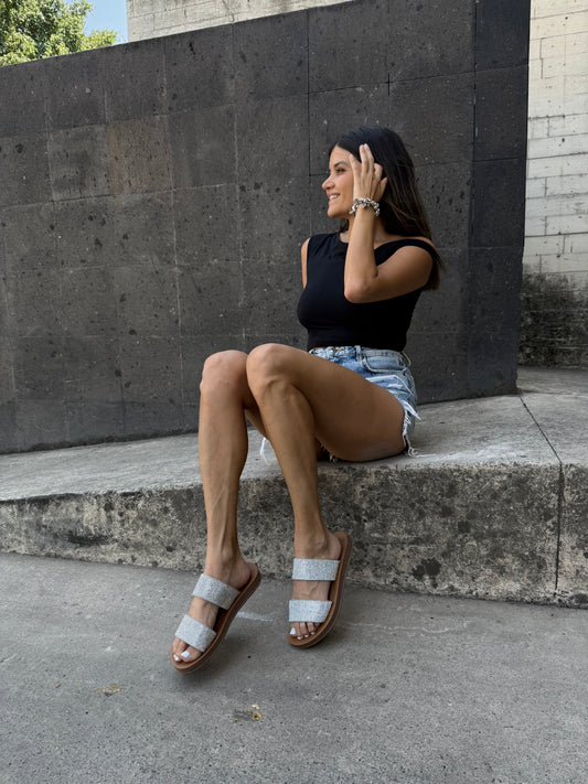 Sandalias Glow Plateado