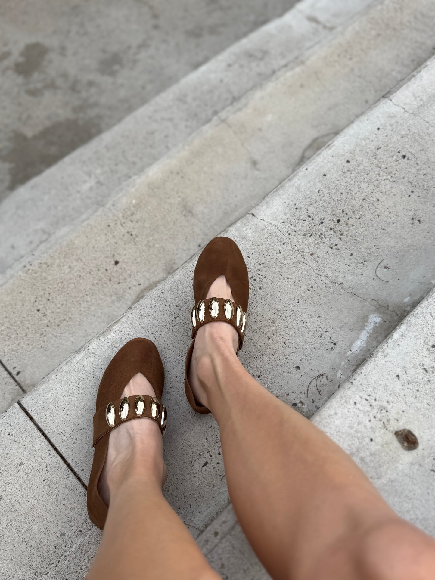 Flats Carolina camel (piel)
