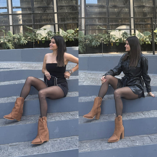 Bota vaquera camel